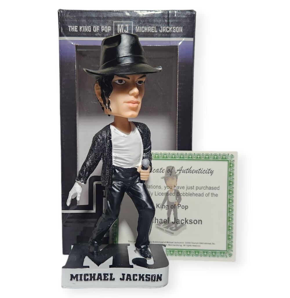 Bravado Michael Jackson The King Of Pop Bobblehead W/ COA 2009 In Box Pre-owned